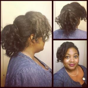 Puff Cuff Styled On Straight Hair